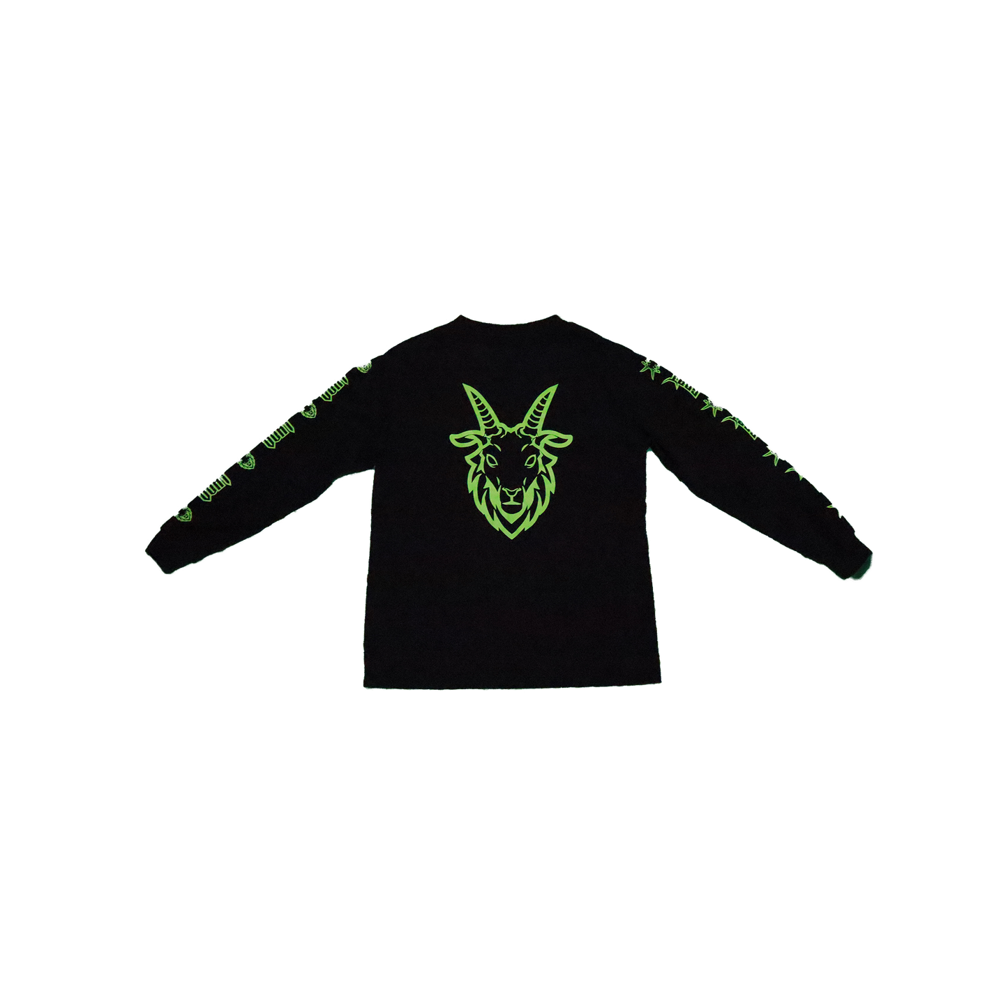 Long Sleeve Goat Shirt black and green
